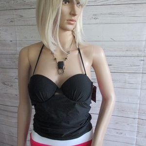 NWT - CANDIE'S black swim top - sz XS - MSRP $40.
